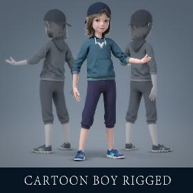 3D模型-Cartoon Boy Rigged model